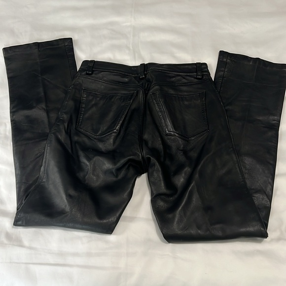 GAP Butter Soft Black Leather Pants - Picture 2 of 6